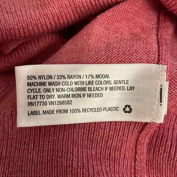 A New Day Pink Pullover V-Neck Knit Sweater Womens Size Large - Picture 10 of 10